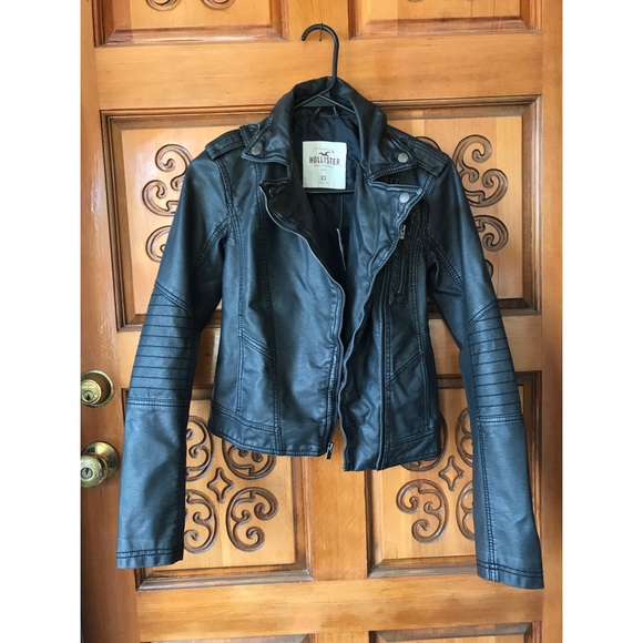 Hollister Jackets & Blazers - Hollister Black Women's Leather Jacket